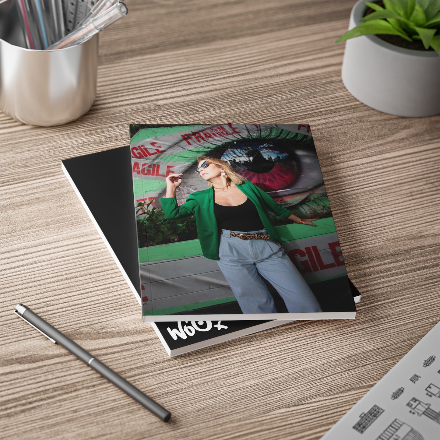 Green Eye — Artistic A5 Softcover Notebook