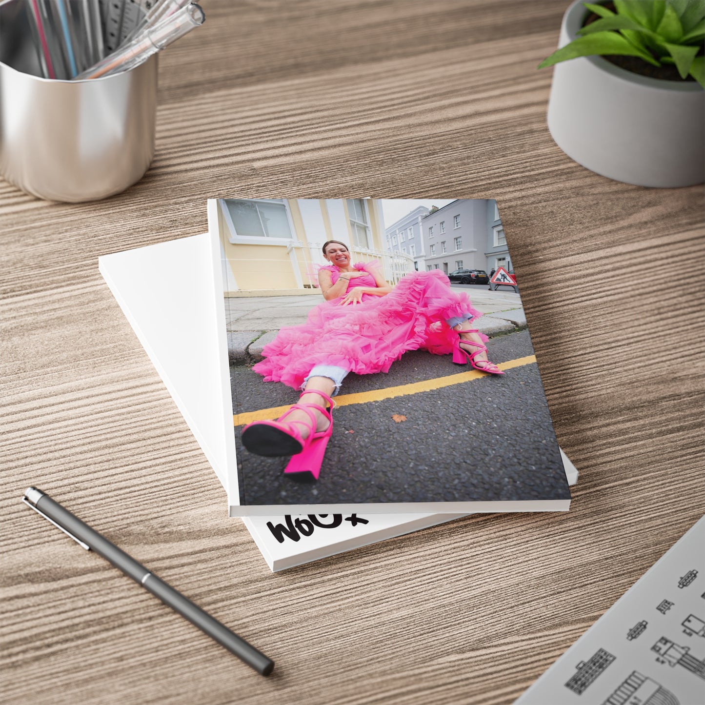 Pink Cackle — Fun A5 Softcover Notebook with Bold Pink Design